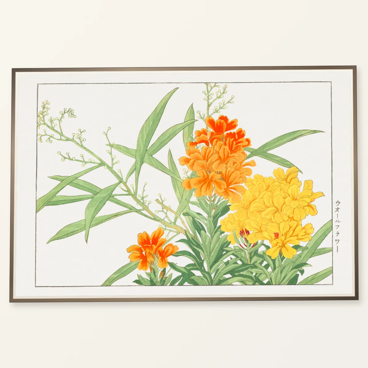 Wall Flower Woodblock Painting. By Tanigami Kônan. — Japanese Ukiyo-e japanese ukiyo-e print by SaamCrafts