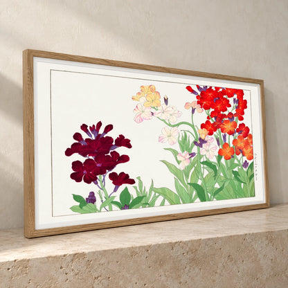 Wallflower, Japanese Woodblock Art. By Tanigami Kônan. — Japanese Ukiyo-e japanese ukiyo-e print by SaamCrafts