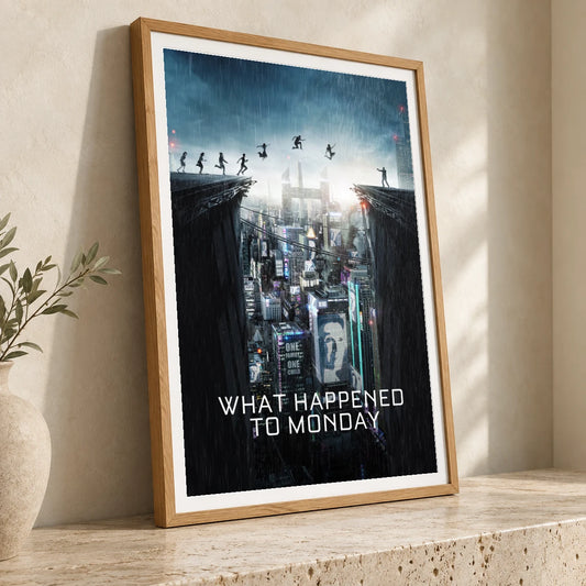 What Happened To Monday (2017) — Movie Posters movie poster print by SaamCrafts