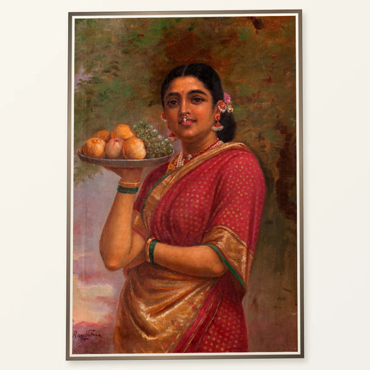 The Maharashtrian Lady — Raja Ravi Varma raja ravi varma print by SaamCrafts