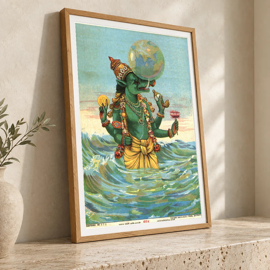 Varaha — Raja Ravi Varma raja ravi varma print by SaamCrafts
