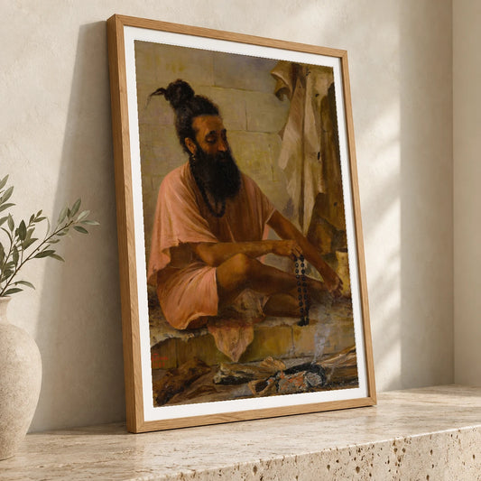 Vishvamitra Meditation — Raja Ravi Varma raja ravi varma print by SaamCrafts