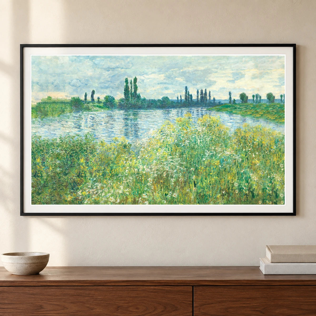 Monet XCI — Claude Monet shown in a styled interior
