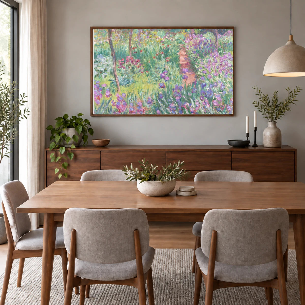 Monet XCV — Claude Monet shown in a styled interior