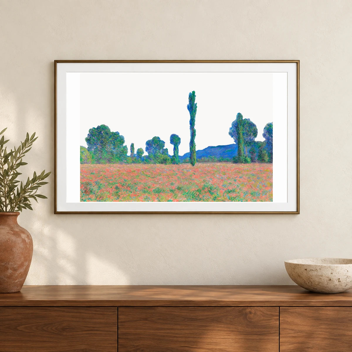 Monet XCVI — Claude Monet shown in a styled interior