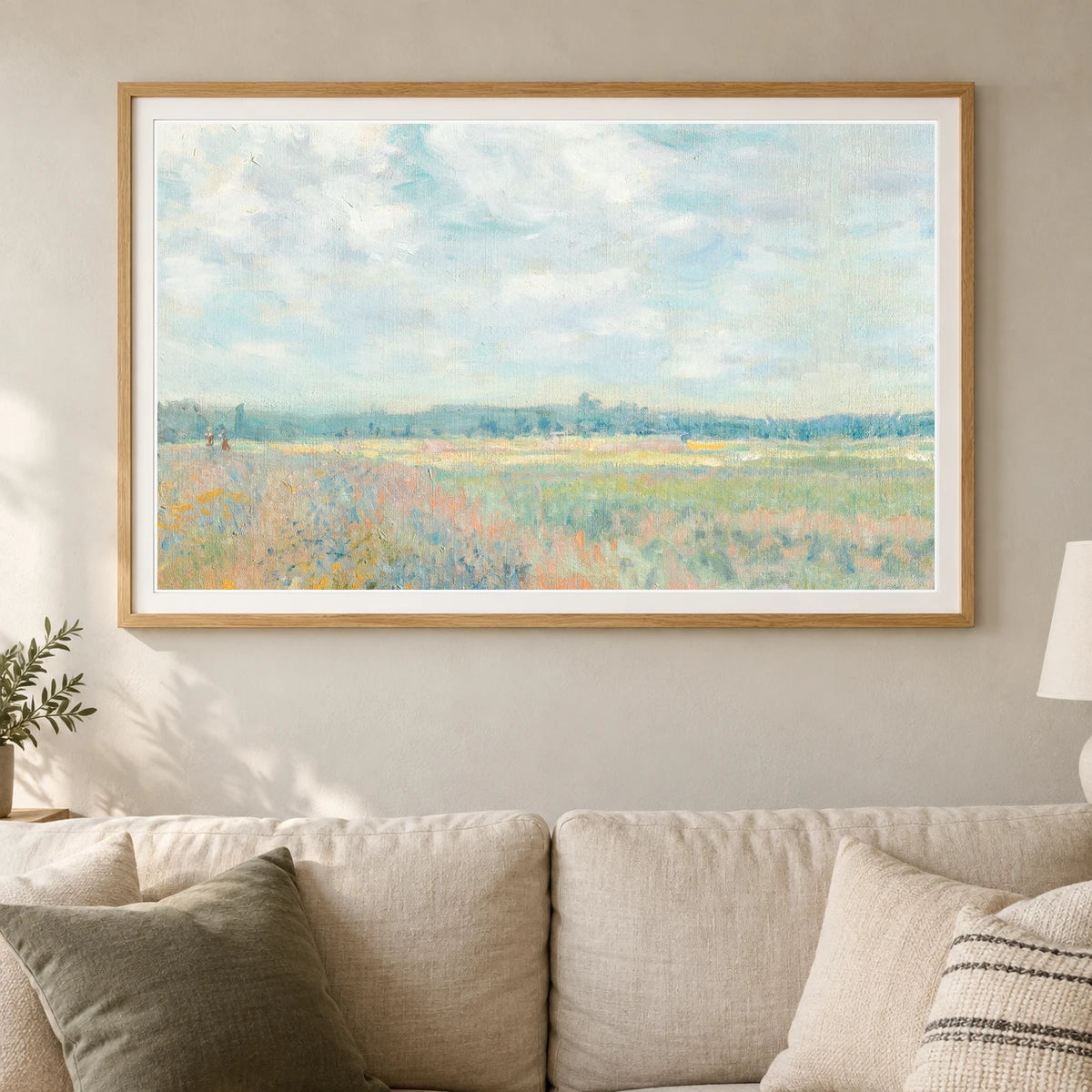 Monet XCVII — Claude Monet shown in a styled interior
