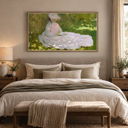 Monet XCVIII — Claude Monet shown in a styled interior