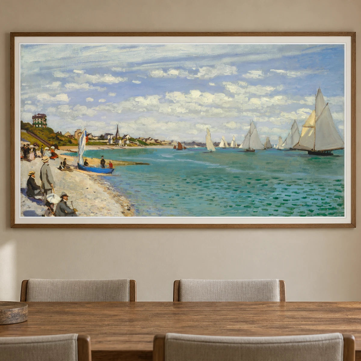 Monet XCIX — Claude Monet shown in a styled interior
