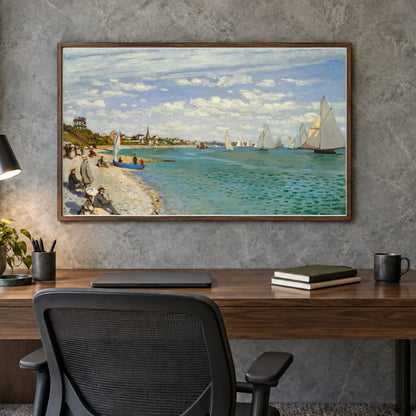 Monet XCIX — Claude Monet shown in a styled interior