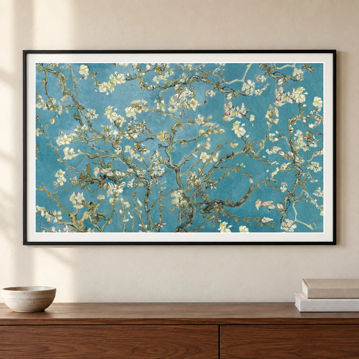 Almond — Vincent van Gogh shown in a styled interior