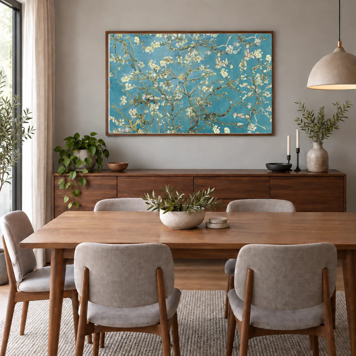 Almond — Vincent van Gogh shown in a styled interior
