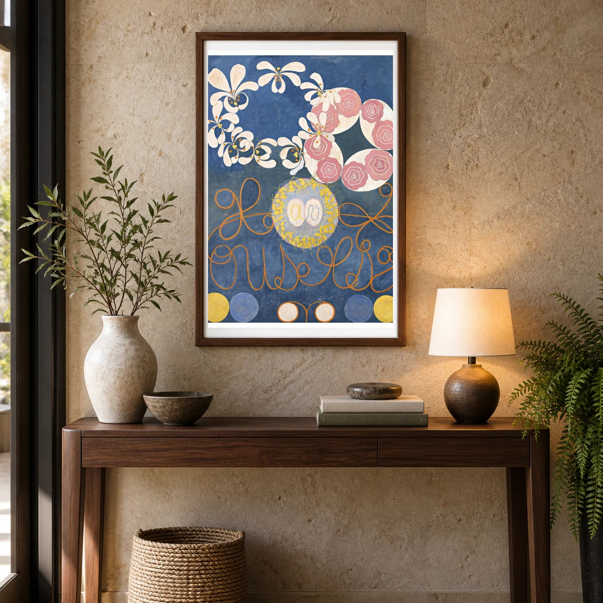 Childhood Group Iv (1907) — Hilma af Klint shown in a styled interior