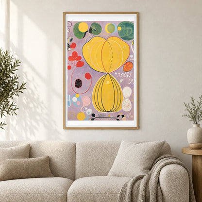 Group Iv, No. 7, The Ten Largest, Adulthood (1907) — Hilma af Klint shown in a styled interior