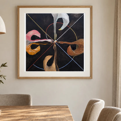Group Ix Suw, The (swan No. 7 1915) — Hilma af Klint shown in a styled interior