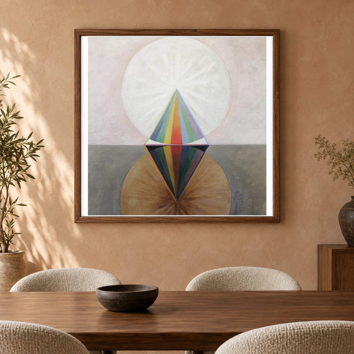 Group Ix,suw No. 12, The Swan No. 12 (1915) — Hilma af Klint shown in a styled interior