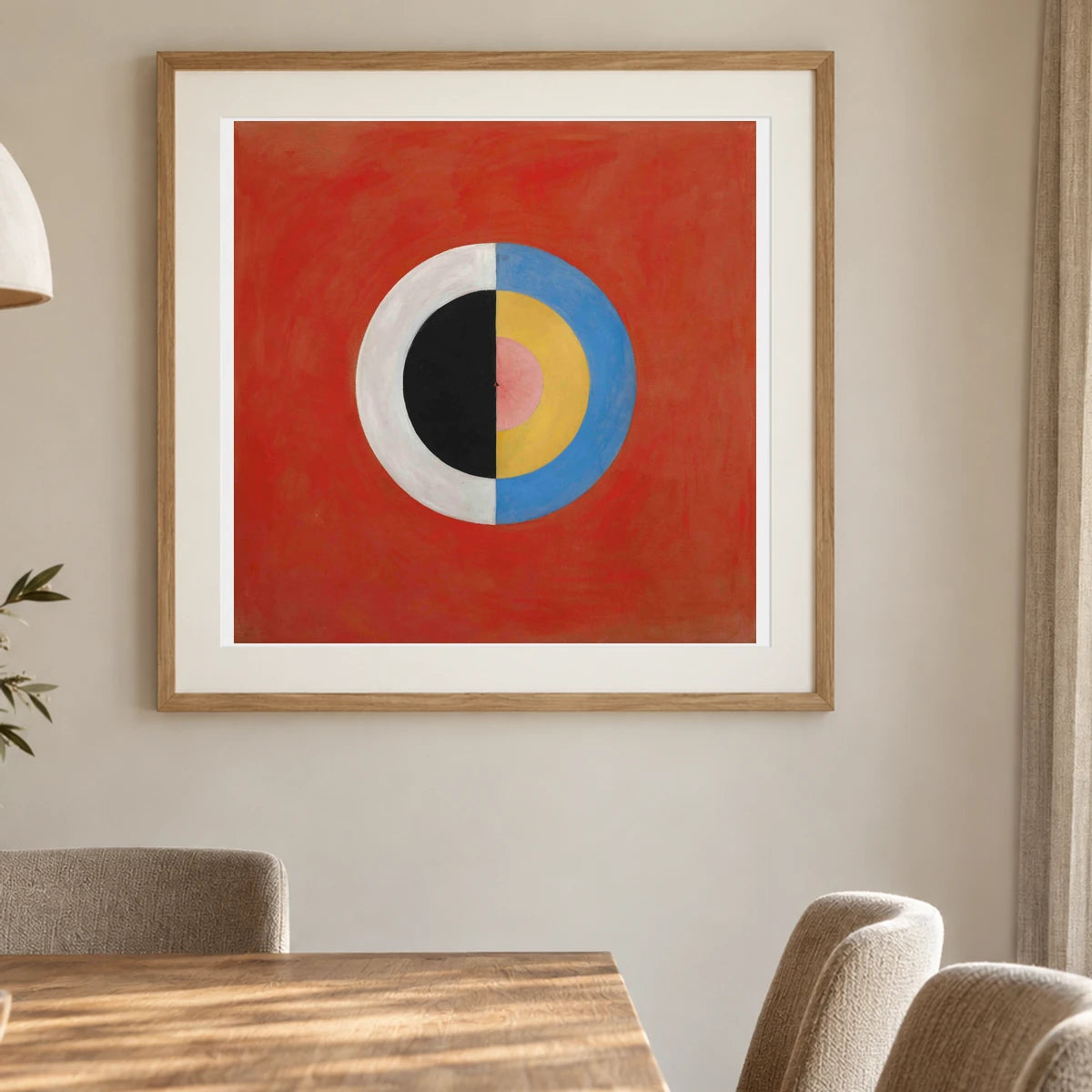 Group Ix,suw, No. 17. The Swan, No. 17 (1914 1915) — Hilma af Klint shown in a styled interior