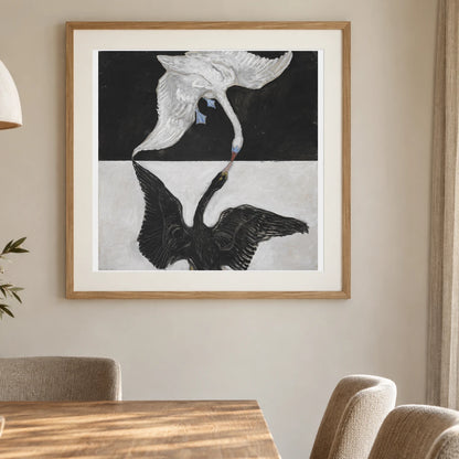 Group Ix,suw, The Swan, No. 1 (1915) — Hilma af Klint shown in a styled interior