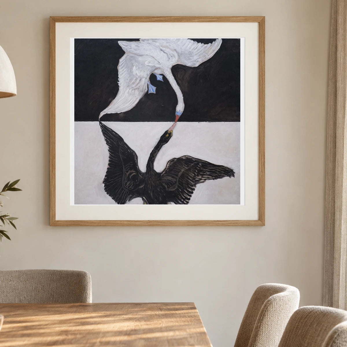 Group Ix Suw, The Swan, No. 1 (1915) II — Hilma af Klint shown in a styled interior