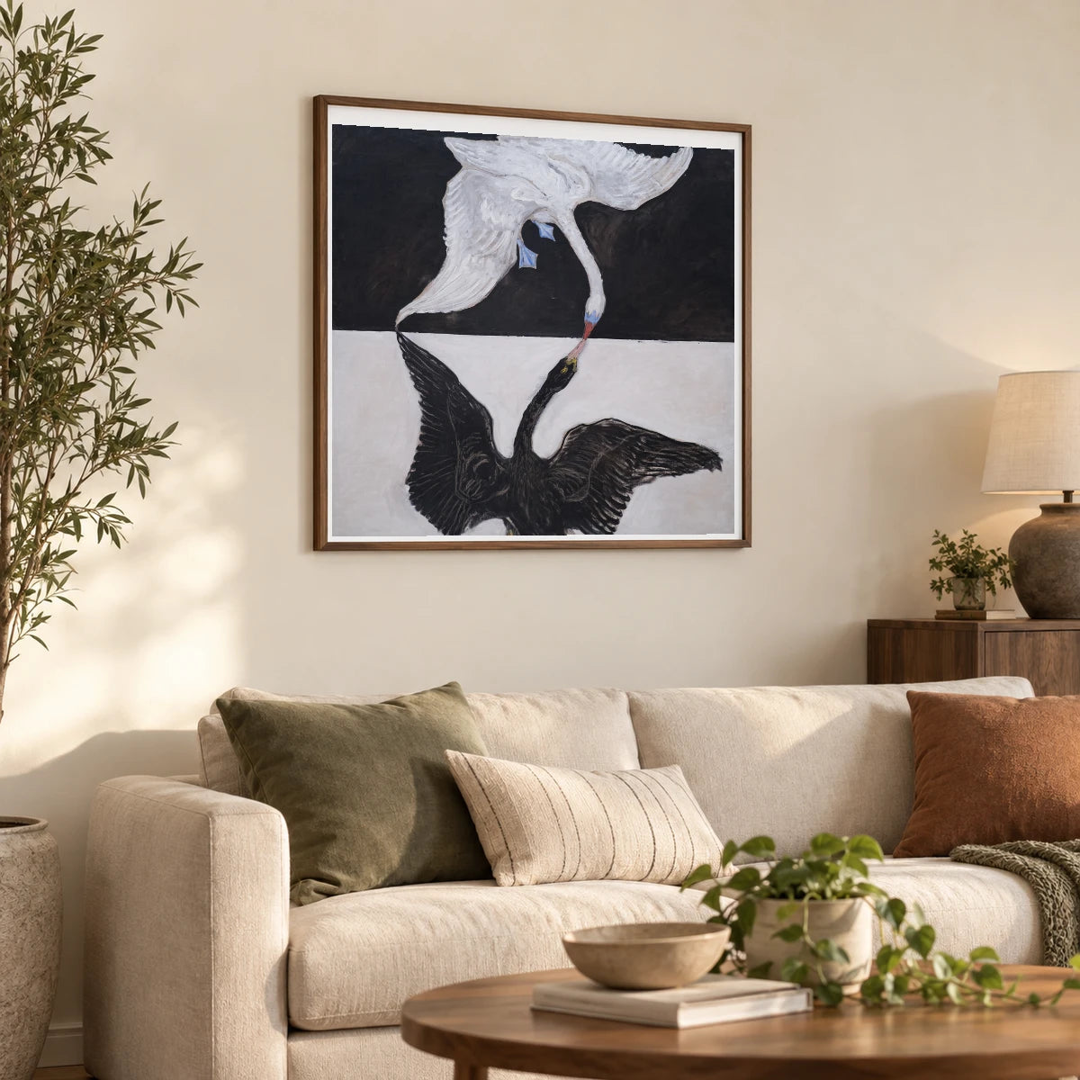 Group Ix Suw, The Swan, No. 1 (1915) II — Hilma af Klint shown in a styled interior