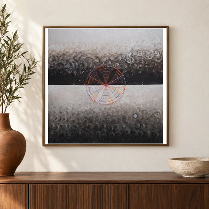The Swan, No. 10, Group Ix Suw (1915) — Hilma af Klint shown in a styled interior