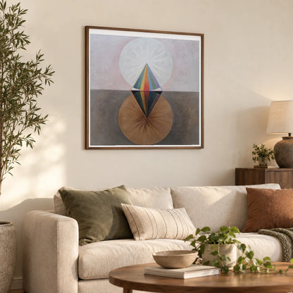 The Swan, No. 12, Group Ix Suw (1915) — Hilma af Klint shown in a styled interior