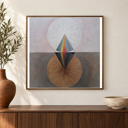 The Swan, No. 12, Group Ix Suw (1915) — Hilma af Klint shown in a styled interior