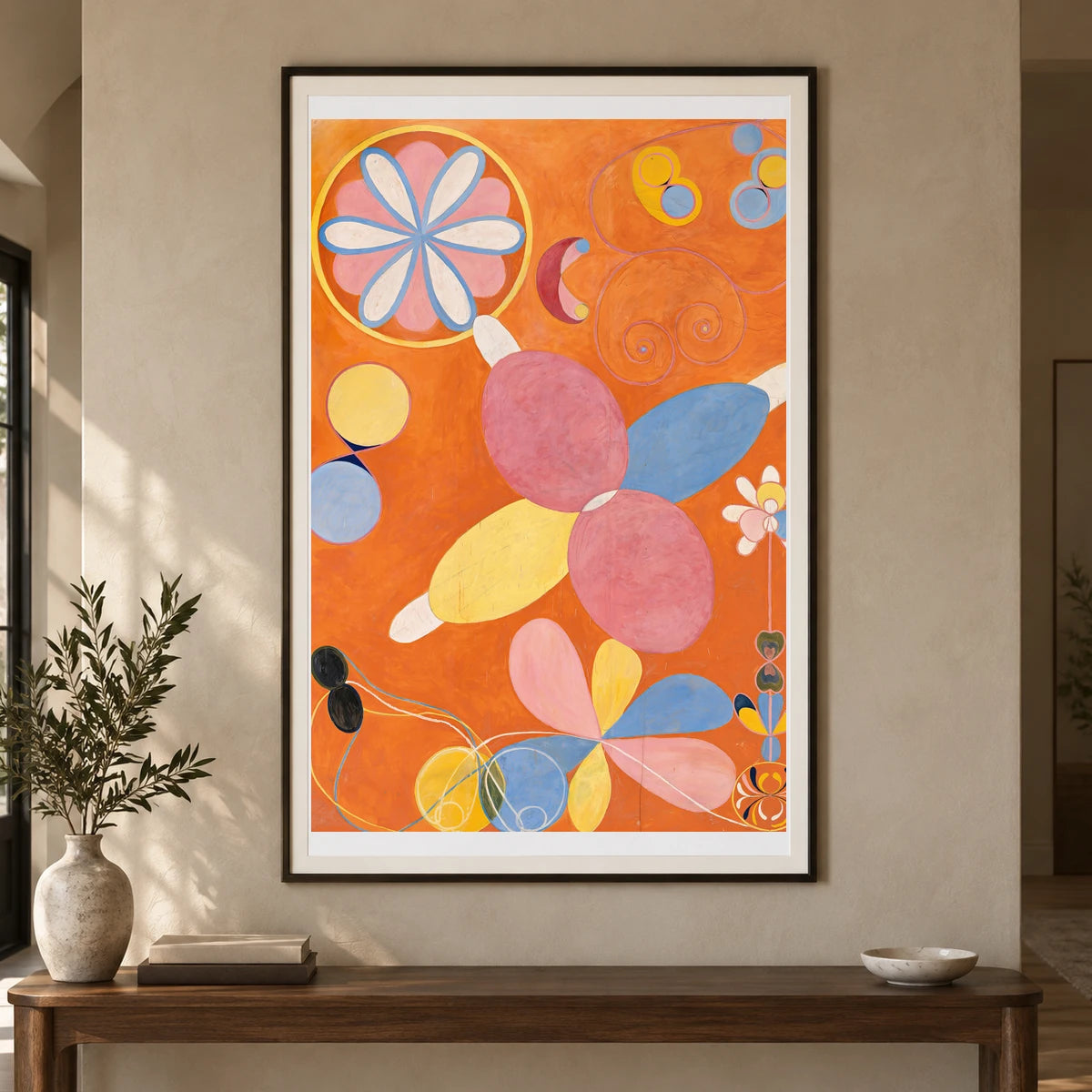 The Ten Largest, No. 4, Youth (1907) — Hilma af Klint shown in a styled interior