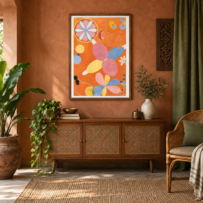 The Ten Largest, No. 4, Youth (1907) — Hilma af Klint shown in a styled interior