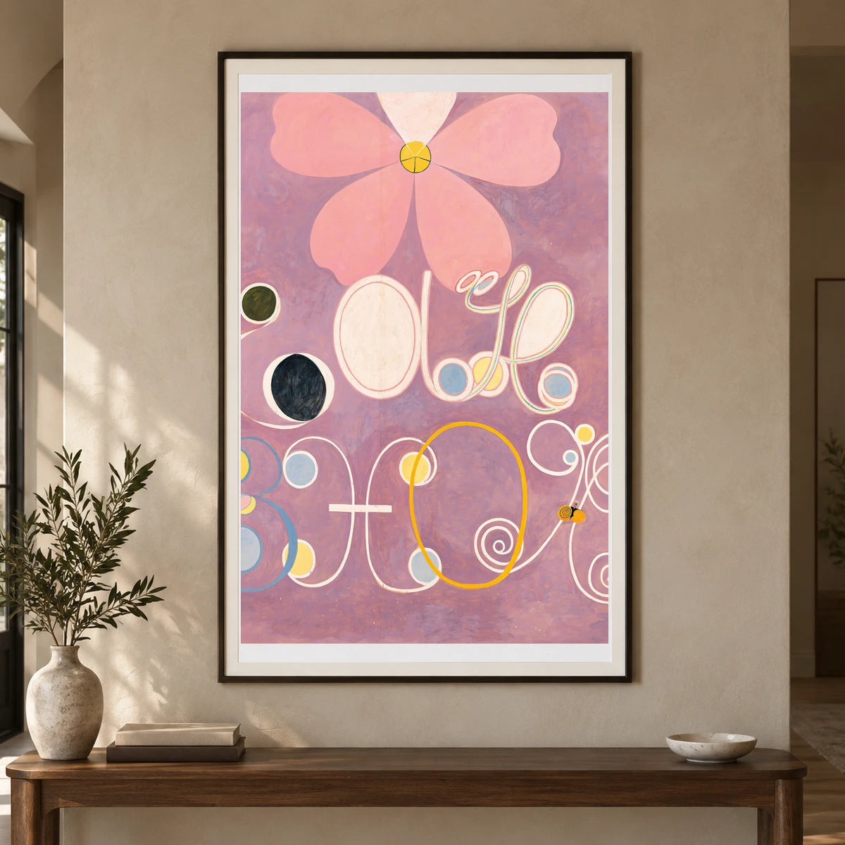 The Ten Largest, No. 5, Adulthood (1907) — Hilma af Klint shown in a styled interior