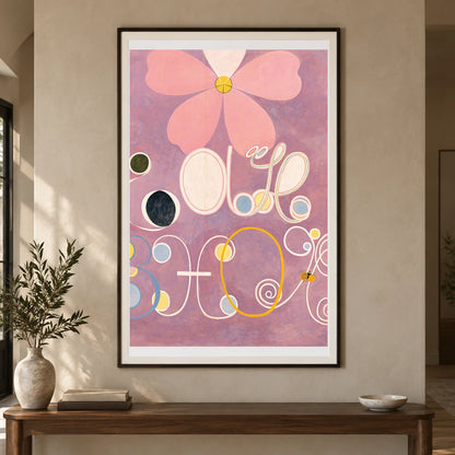 The Ten Largest, No. 5, Adulthood (1907) — Hilma af Klint shown in a styled interior