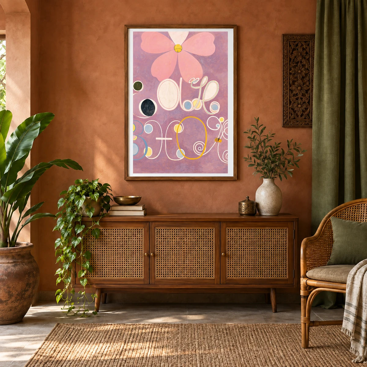 The Ten Largest, No. 5, Adulthood (1907) — Hilma af Klint shown in a styled interior