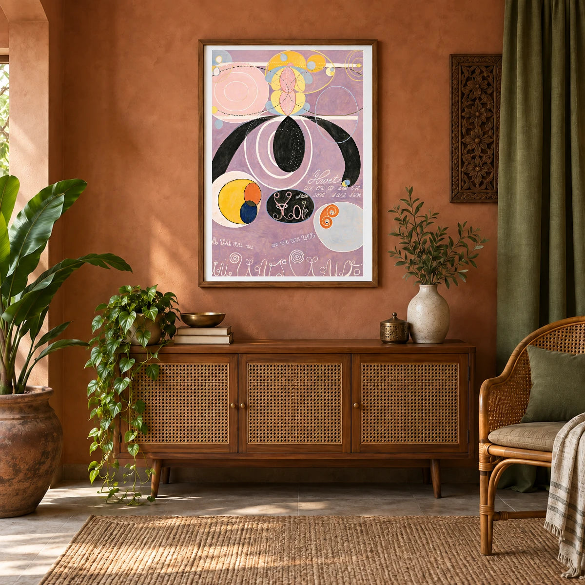 The Ten Largest, No. 6 (1907) — Hilma af Klint shown in a styled interior