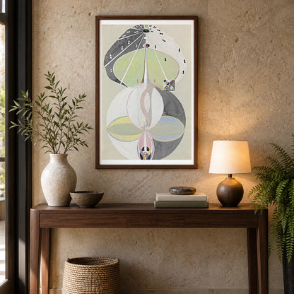 Tree Of Knowledge No. 5 (1913 1915) — Hilma af Klint shown in a styled interior