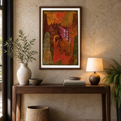 Dryaden (1939) — Paul Klee shown in a styled interior