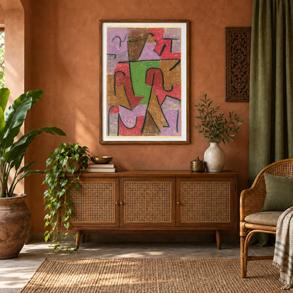 Indianisch (1937) — Paul Klee shown in a styled interior