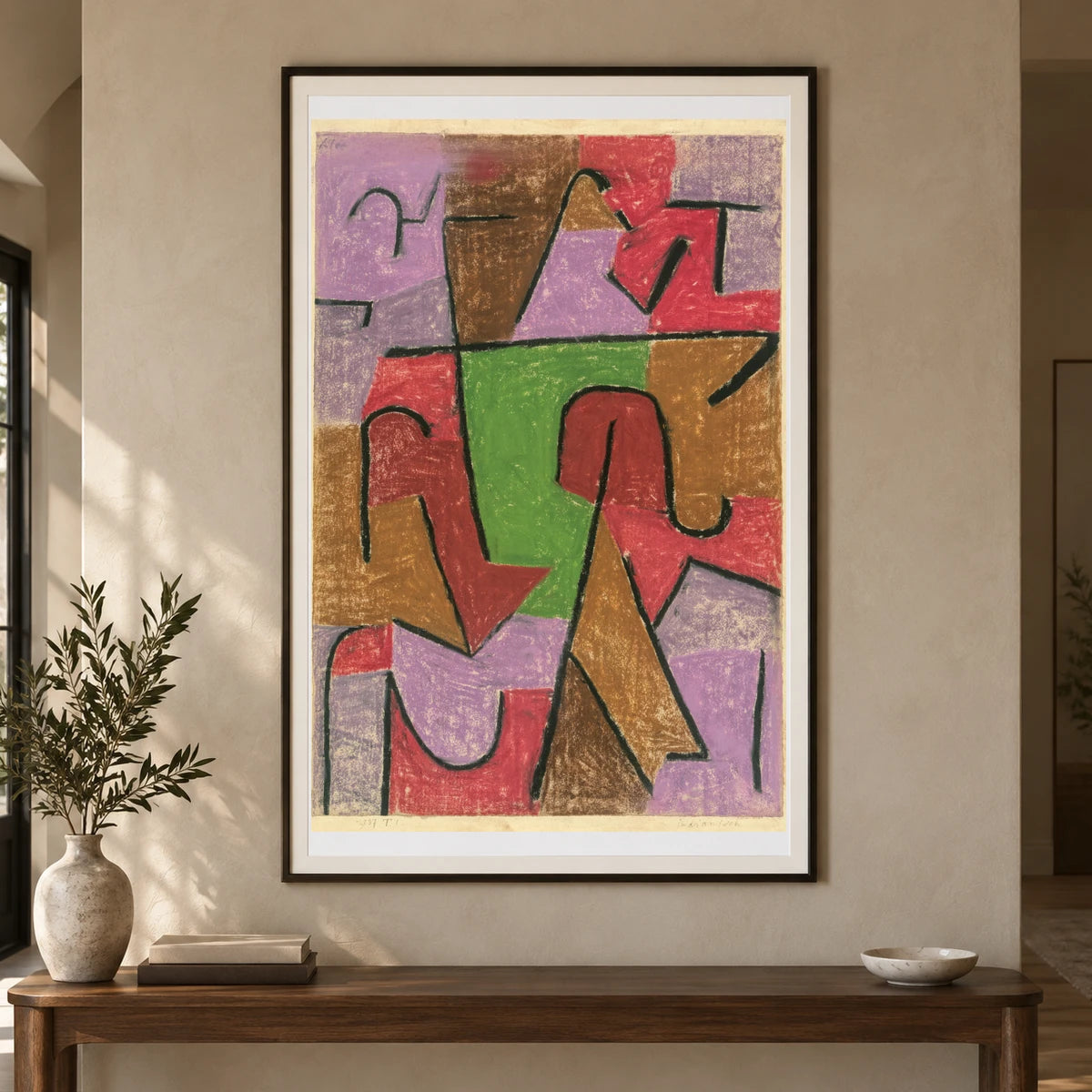 Indianisch (1937) — Paul Klee shown in a styled interior