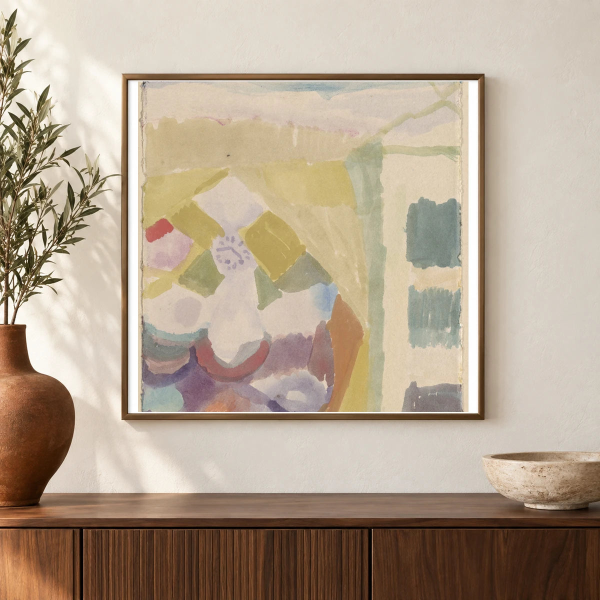 Interieur Mit Der Uhr (interior With The Clock) (1913) — Paul Klee shown in a styled interior