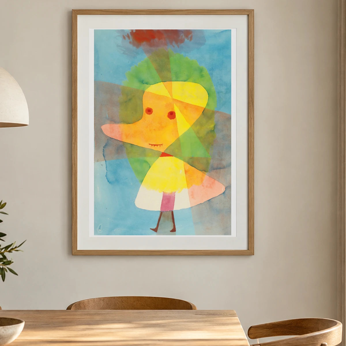 Kleiner Gartengeist (small Garden Ghost) (1929) — Paul Klee shown in a styled interior