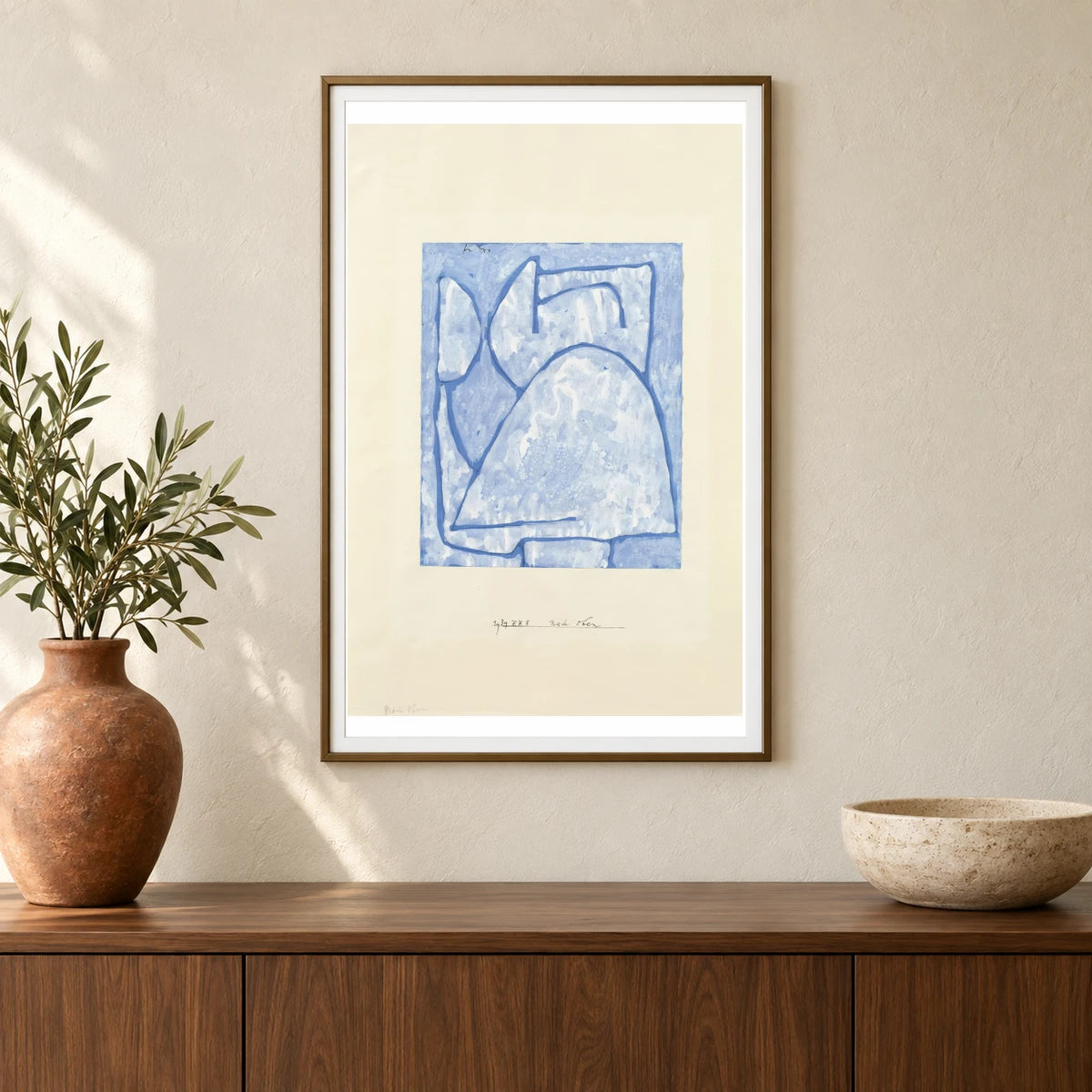 Nach Oben (1939) — Paul Klee shown in a styled interior
