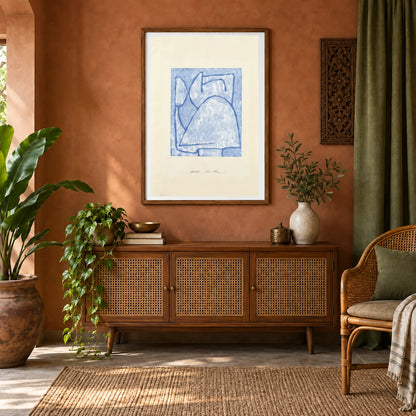 Nach Oben (1939) — Paul Klee shown in a styled interior