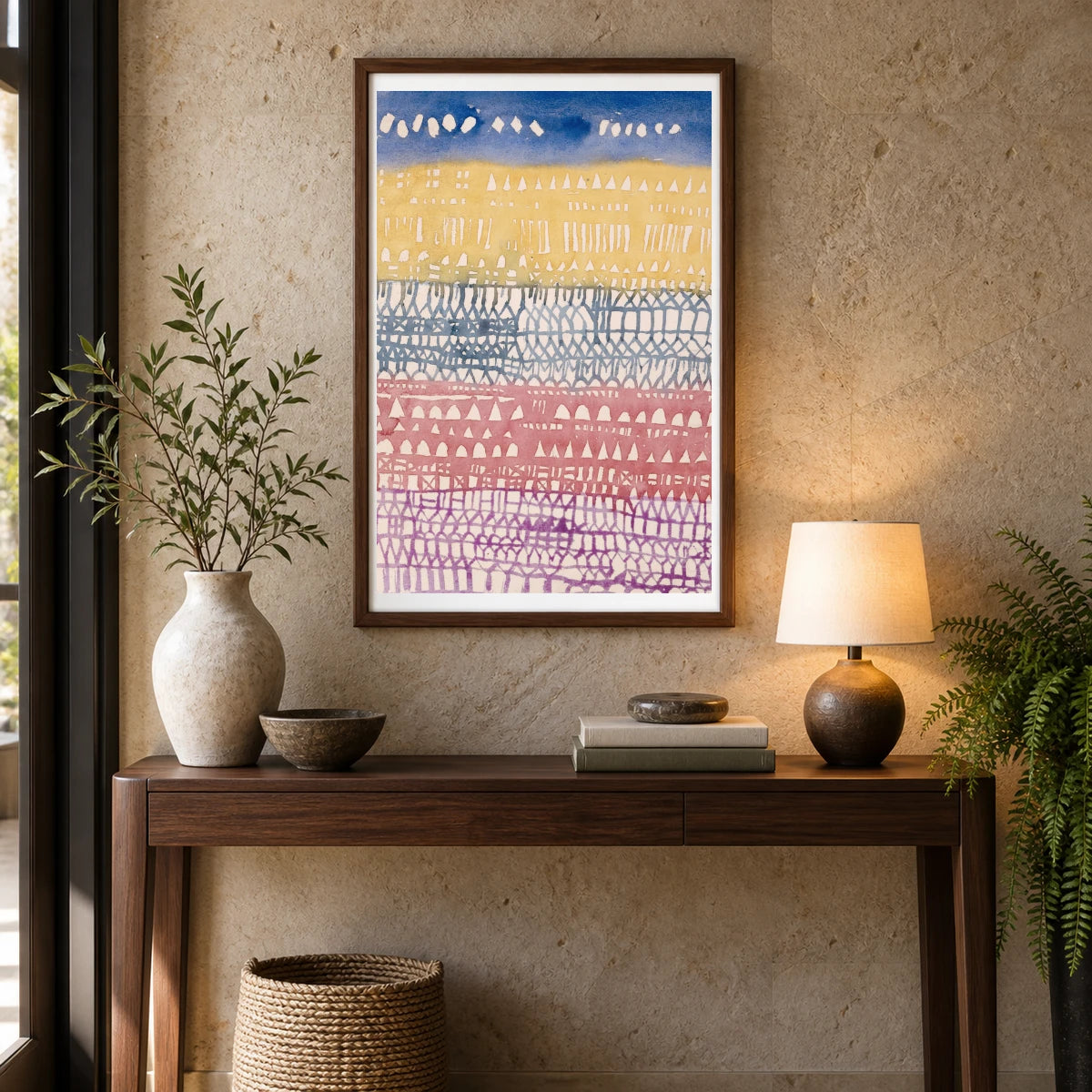 Old Town (overview) (1928) — Paul Klee shown in a styled interior