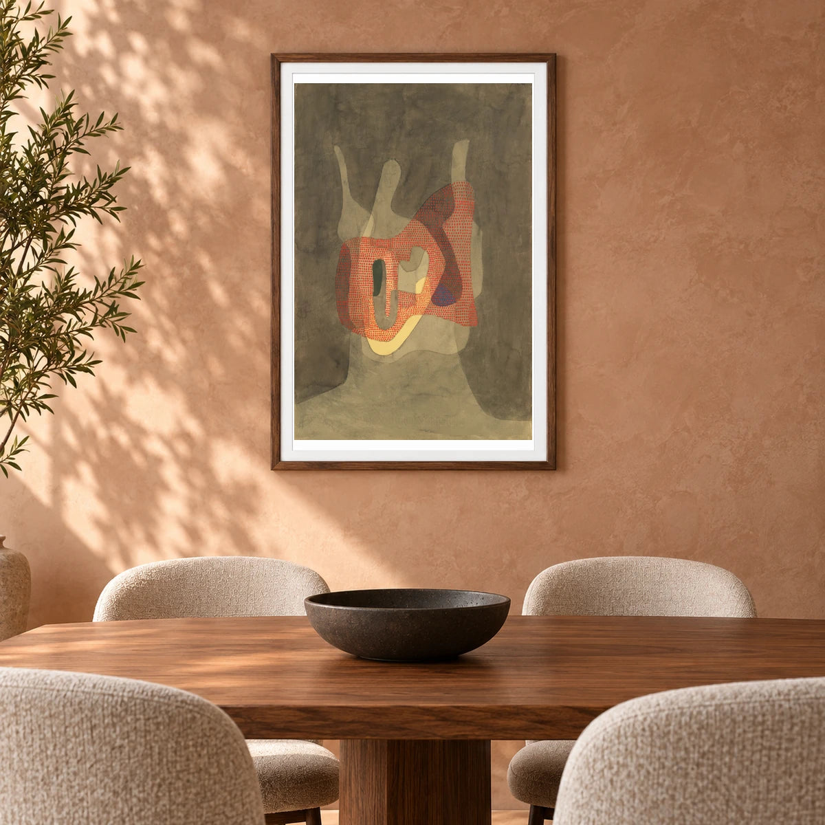 Schützerin (protectress) (1932) — Paul Klee shown in a styled interior