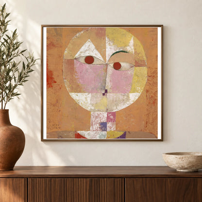 Senecio (soon To Be Aged) (1922) — Paul Klee shown in a styled interior