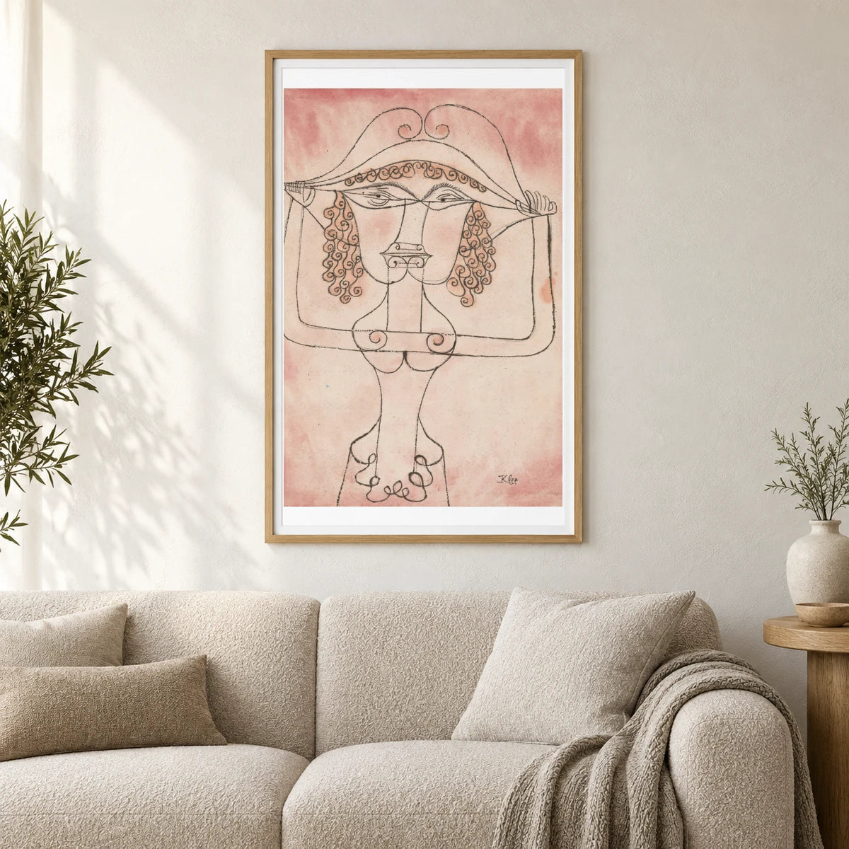 Singer Of The Comic Opera (1923) — Paul Klee shown in a styled interior