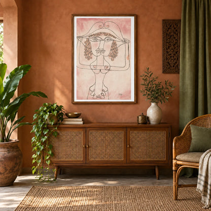 Singer Of The Comic Opera (1923) — Paul Klee shown in a styled interior