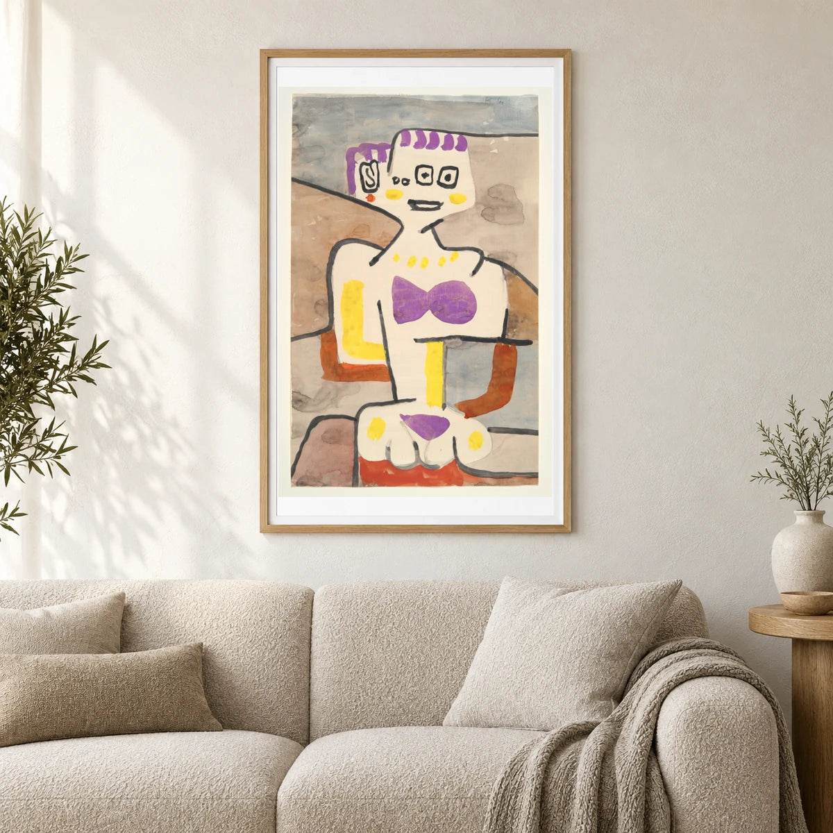 The Girl In The North (ca. 1939) — Paul Klee shown in a styled interior