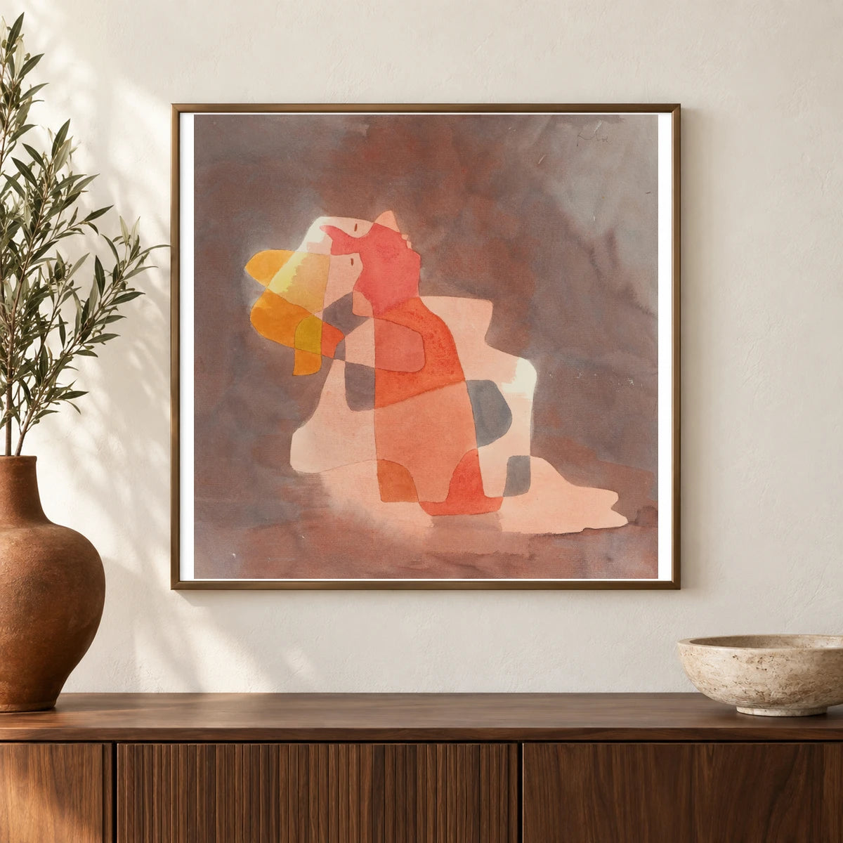 Zurücklehnende (woman Leaning Back) (1929) — Paul Klee shown in a styled interior