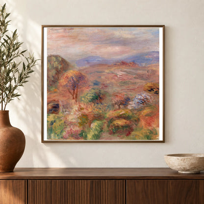 Landscape (paysage) (c. 1911) — Pierre-Auguste Renoir shown in a styled interior