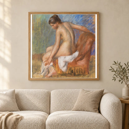 Nu Au Fauteuil (circa 1885 1890) — Pierre-Auguste Renoir shown in a styled interior