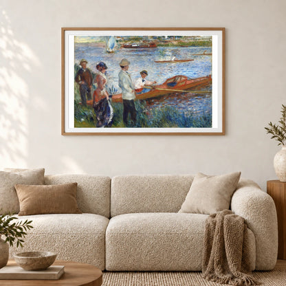 Oarsmen At Chatou — Pierre-Auguste Renoir shown in a styled interior